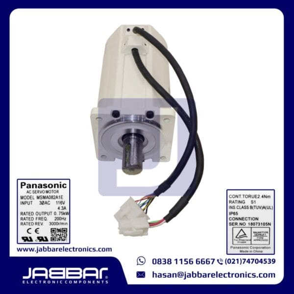 MSMA082A1E 116V 4.3A 0.75kW 200Hz 3000r/min AC SERVO MOTOR