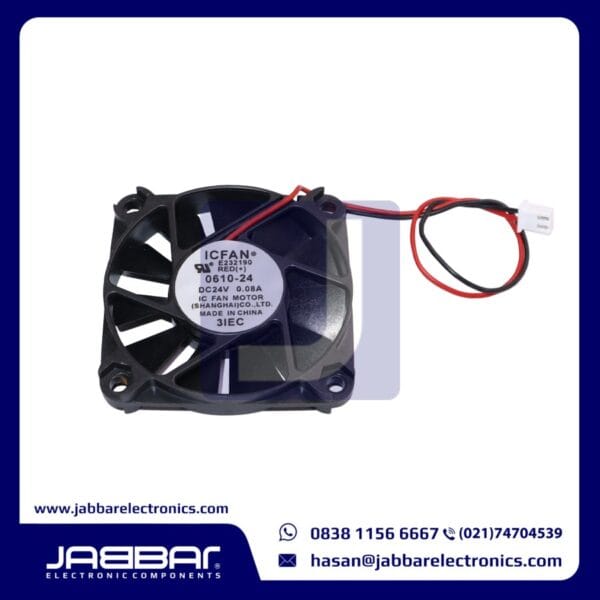 0610-24 DC24V 0.08A FAN (2 CABLE - 6x6x1cm)