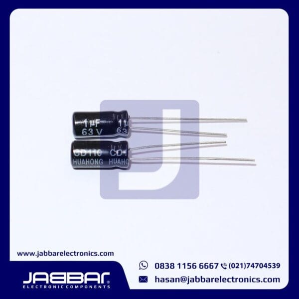 1uF 63V DIP2 (L= 1 cm W= 0.5 cm)