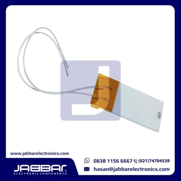 220VAC 100W MCH Alumina Ceramic Heater Plate - 2 Cable - 48x26mm