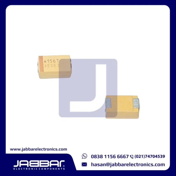 156T - 15uF 50V SMD Capacitor Tantalum - TYPE D