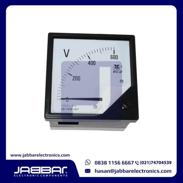 6C2 GB-T7676-2017 0-600V DC Voltmeter Meter - 80x80mm