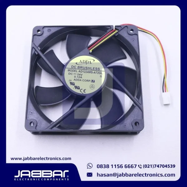 AD1224MS-A72GL DC24 0.12A ADDA DC BRUSHLESS FAN (3 CABLE)