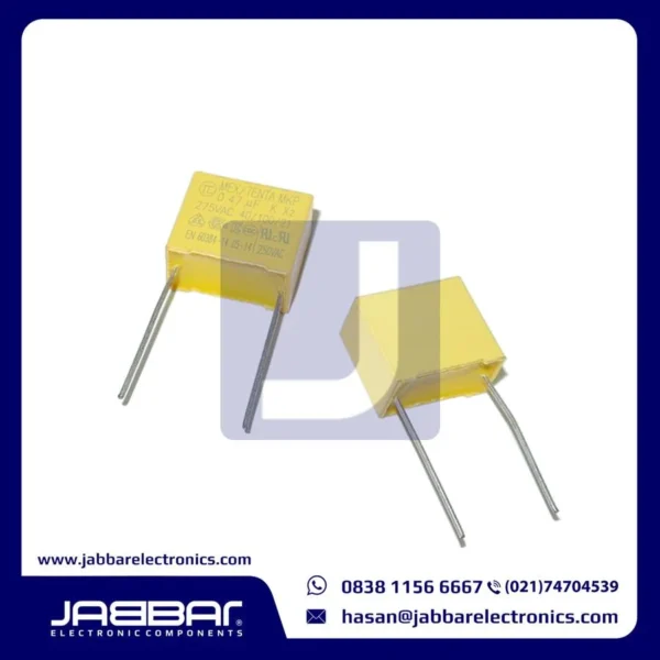 MKP 0,47uF K X2 275VAC - MKP 0,47uF 10% X2 275VAC DIP2 (Straight Pin)