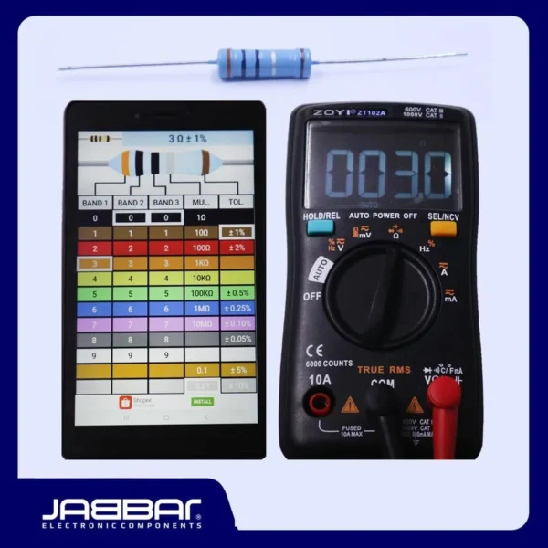 RESISTOR 3 OHM 2W 1% DIP - BIRU - 10PCS PENGATUR ARUS LISTRIK