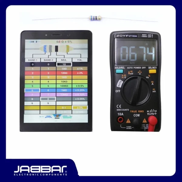 RESISTOR 68 OHM 1/4W 5% DIP - COKLAT - PENGATUR ARUS LISTRIK