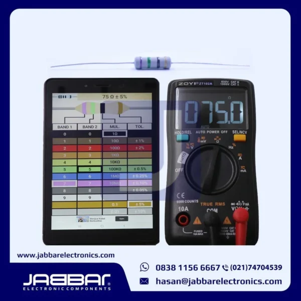 RESISTOR 75 OHM 1W 5% DIP - ABU-ABU