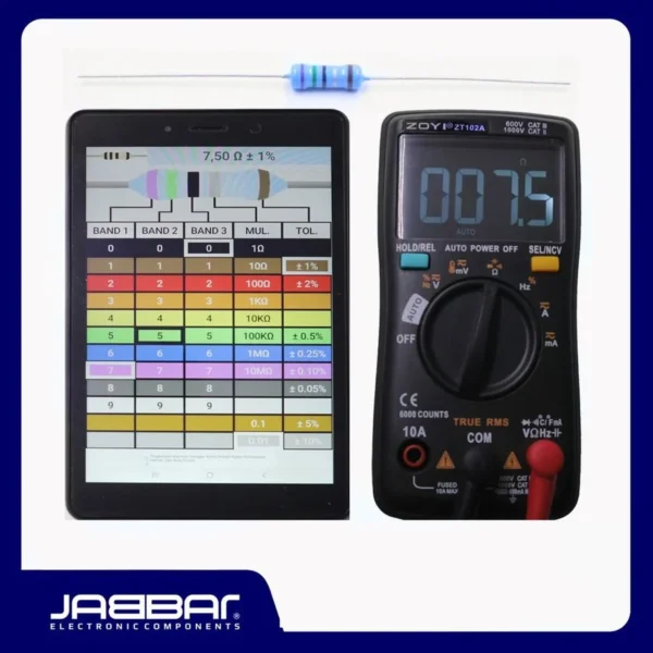 RESISTOR 7E5 OHM 1/2W 1% DIP (7,50 OHM) - BIRU - 10PCS