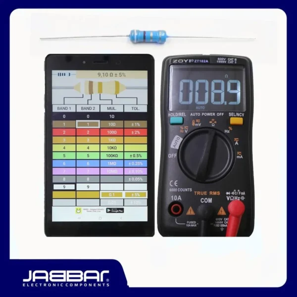 RESISTOR 9E1 OHM 1/2W 5% DIP (9,10 OHM) - BIRU - 10PCS PENGATUR ARUS LISTRIK