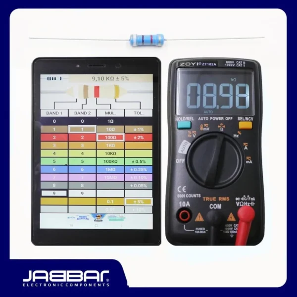 RESISTOR 9K1 OHM 1/2W 5% DIP (9,10K OHM) - BIRU - 10PCS PENGATUR ARUS LISTRIK