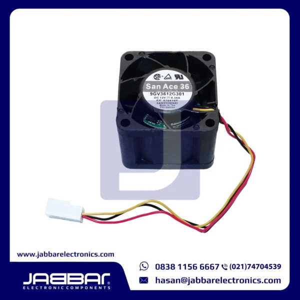 9GV3612G301 DC12V 0.34A FAN (3 Cable - 3.6x3.6x2.8cm)