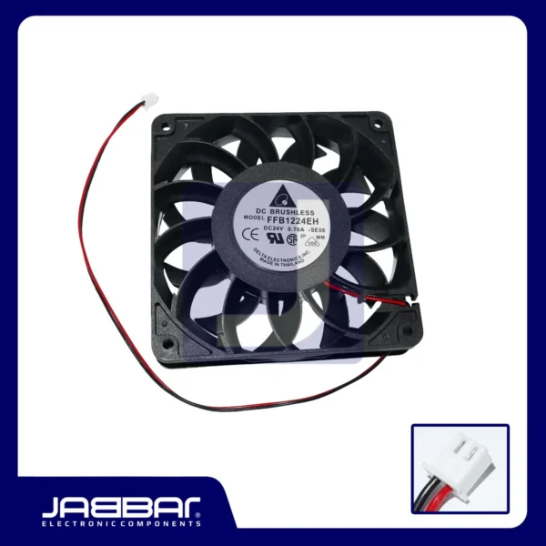 FFB1224EH DC24V 0.76A FAN (2 Cable - 12x12x2.5cm)