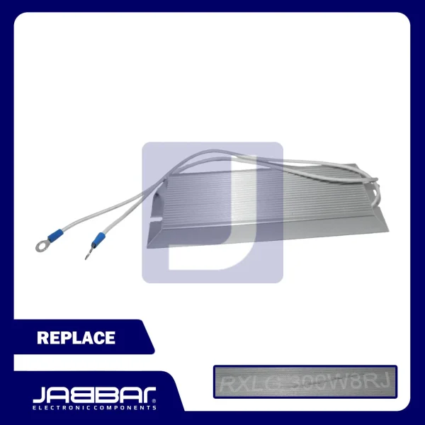 RXLG 300W8RJ (300W 8 Ohm 5%) RXLG Resistor Wirewound Aluminium - 2 Cable - Replace - Sparepart elektronik
