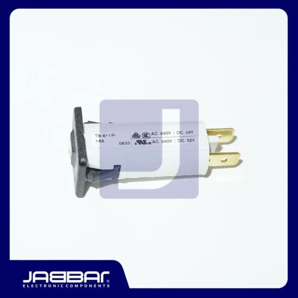 T9-611P-15A AC240V DC32V 15A Circuit Breaker 2Pin