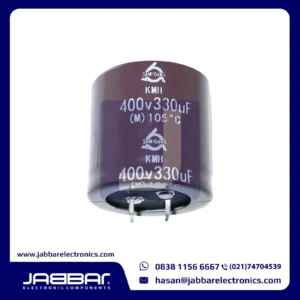 330uF 400V 105C DIP2 (L= 3.5 cm W= 3.5 cm)