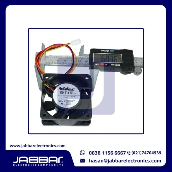 D06T-12TS16 01B 12VDC 0.23A FAN (3 Cable - 6x6x2.5cm)