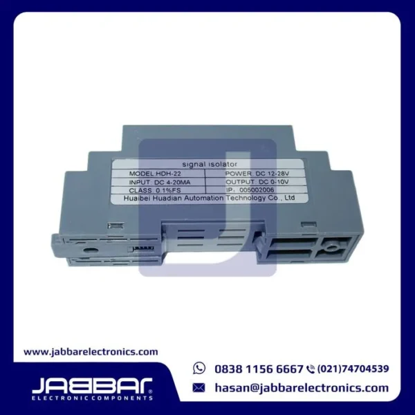 HDH-22 (In = DC 4-20mA Class = 0.1%FS Power = DC12-28V Out = 0-10V) Signal Isolator