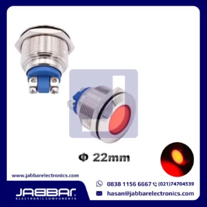 Lamp Indicator LED Waterproof IP67 22mm 220VAC - Red - Screw Terminal